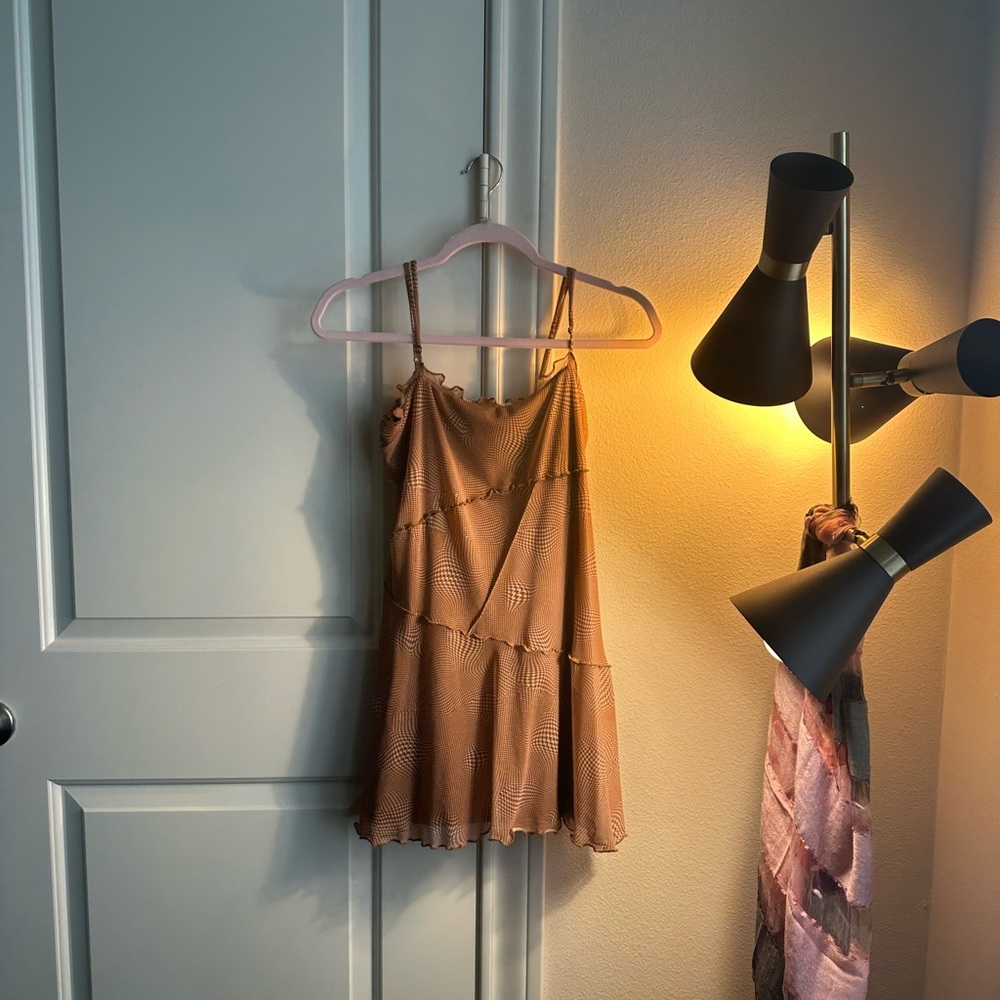 Urban Outfitters Houndstooth Brown Dress